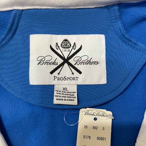 Brooks Brothers XL Pro Sport Primalfot NEW‎ w/tags Full Zip Jacket Zip Pockets - Picture 3 of 6